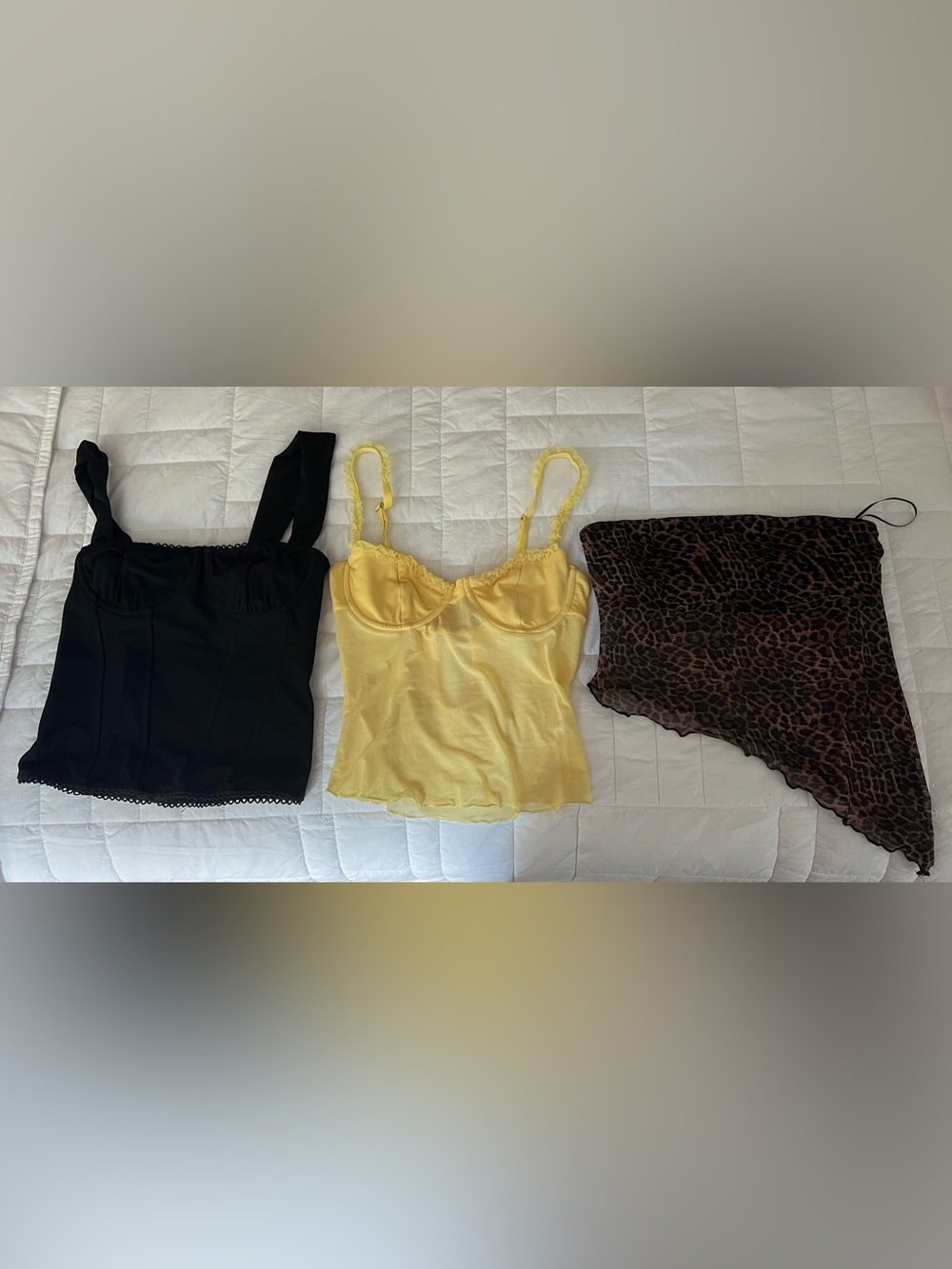 Various Edikted going out tops-1 UrbanOutfitters-Zara and Garage tanks